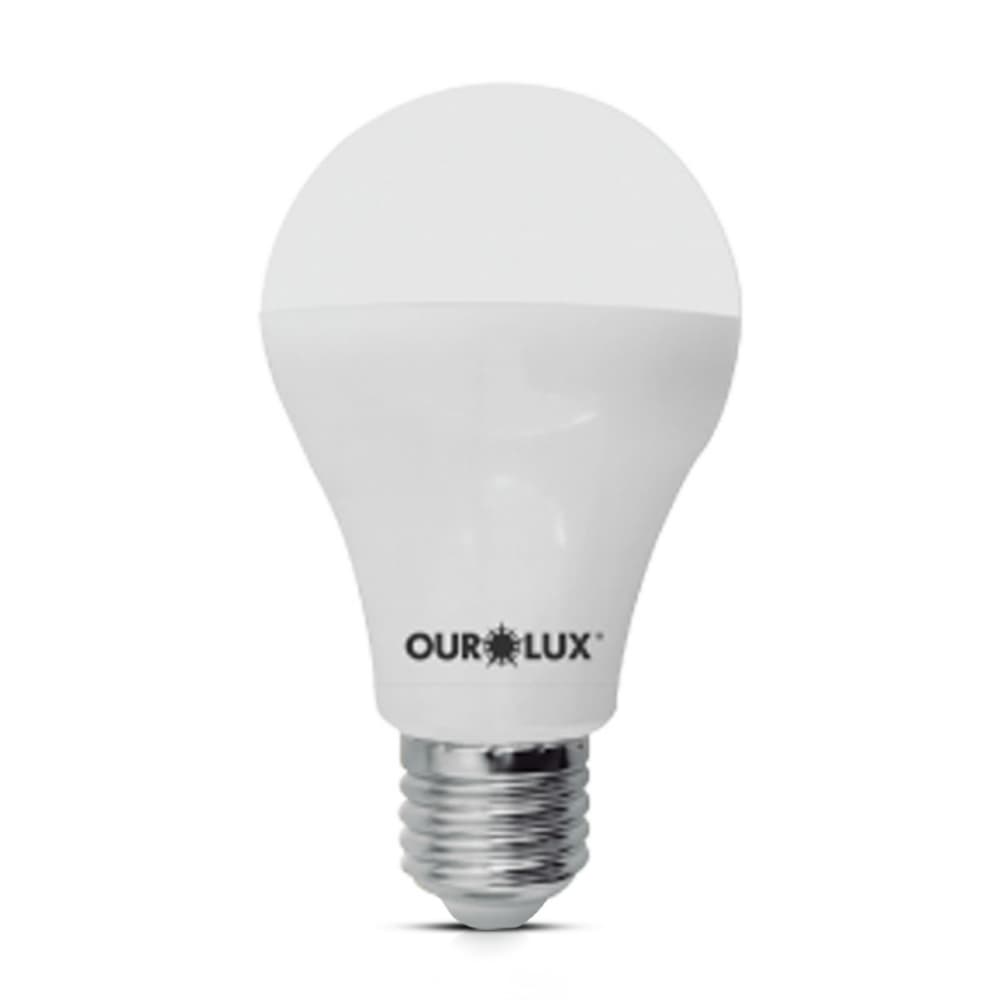 Lâmpada LED Bulbo 9W 6500K Ourolux Luz Branca Fria Econômica Alta Durabilidade Bivolt Casa Escritório