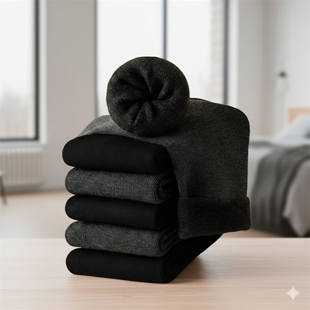 1 Par Meia De Lã Térmica Masculina Peluciada Para Frio Aveludada Campo Feminina Fio 220 Flanelada Frio Granjas Grossa
