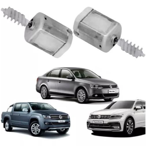 Kit 2 Motor de Fechadura Traseira/Dianteira Amarok Plástico 12V Automotivo- Trava Elétrica