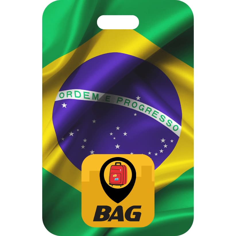 Tag de Mala/ Identificador de mala inteligente (BAGcard temático Brasil). Para Bolsas, Malas e Mochilas