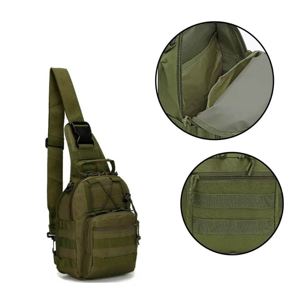 Bag Bolsa Tática Militar de Ombro 7L Oxford Resistente e Compacta