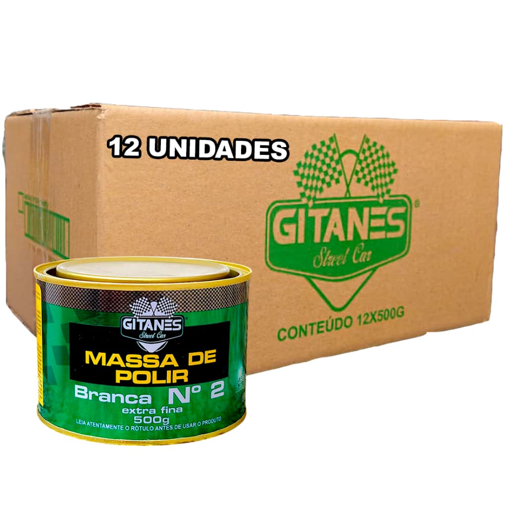 Massa Polidora Extra Fina Gitanes N2 500ml - Caixa com 12 Unid