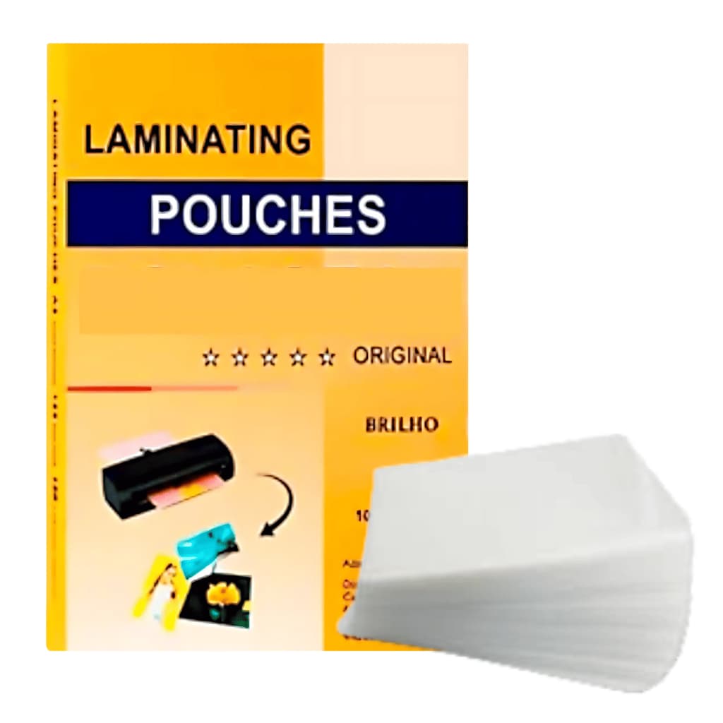 100un Plástico para Plastificar RG 80x110mm 0,05mm Transparente