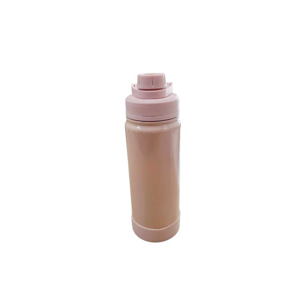GARRAFA TÉRMICA METALIZADA COM PROTETOR NA BASE - 600ML