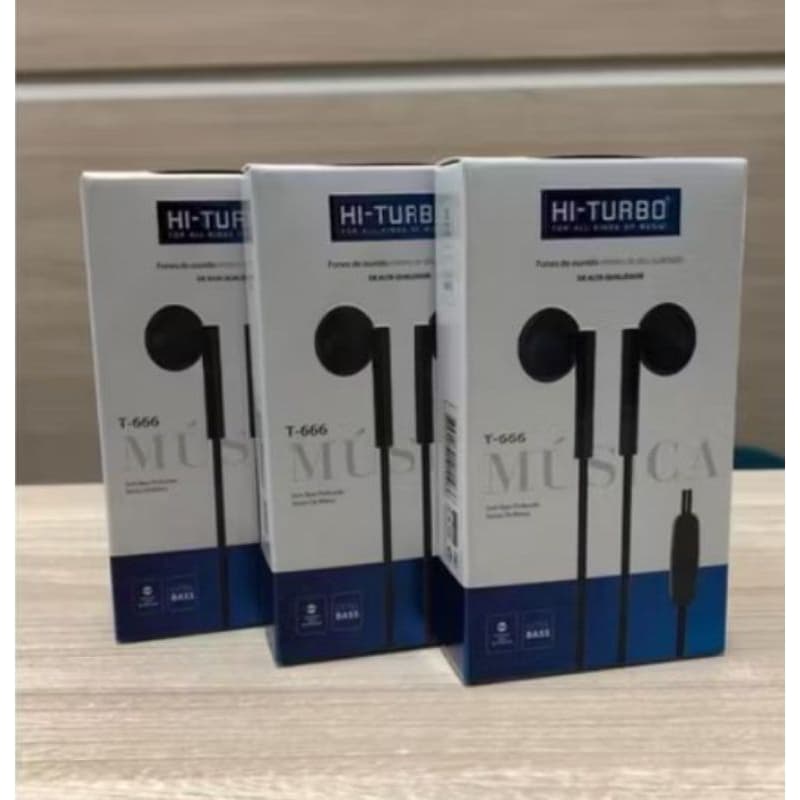 Fone de ouvido Hi- Turbo com controle de volume T-666