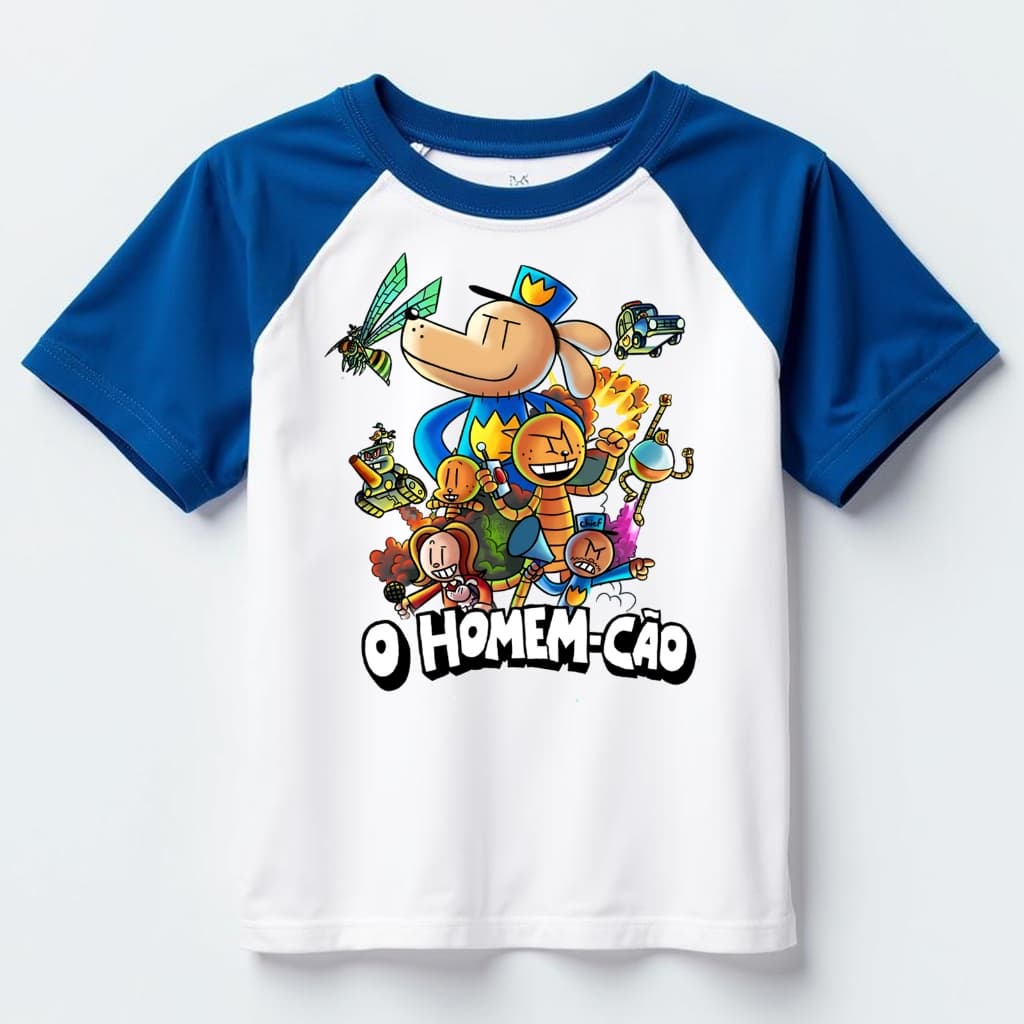 Camiseta infantil O Homem Cão Dog Man Pronta Entrega Vários Modelos