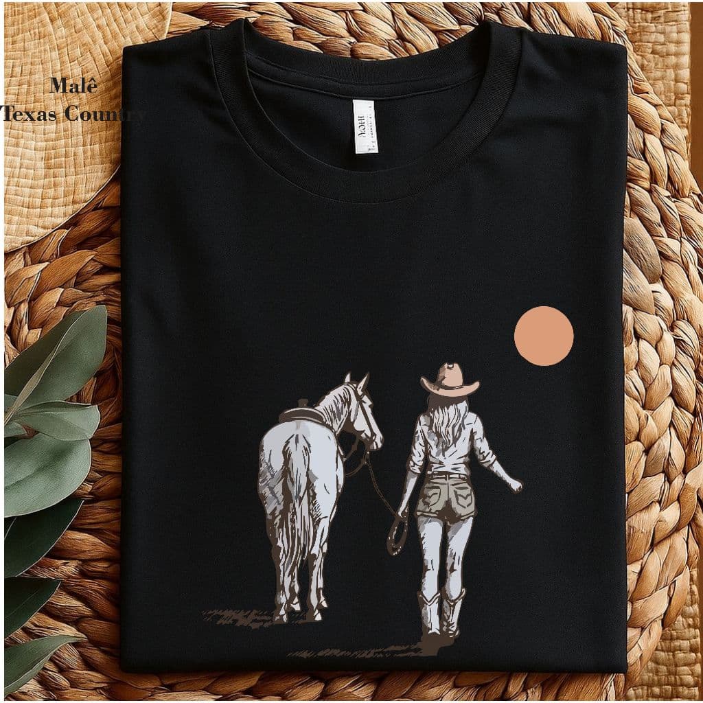 Camiseta Baby Look Feminina Estampado Cowgirl Boiadeira 100% Algodão Tshirt