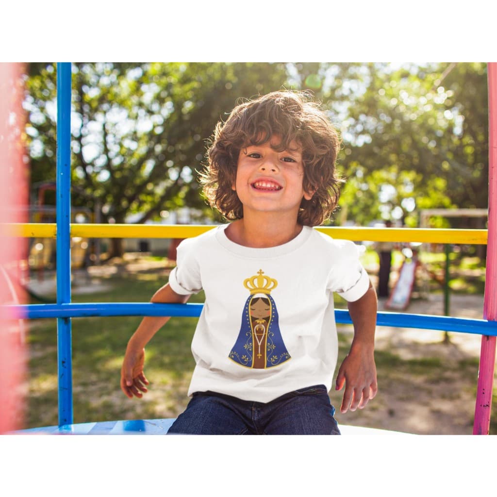 Camiseta Infantil Da Nossa Senhora Aparecida Unissex Roupa Infantil Roupa Da Nossa Senhora Aparecida