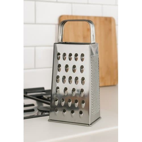 Ralador Multifuncional 4 Faces Inox 18cm Cortador Queijo Legumes Frutas Utensilio Cozinha
