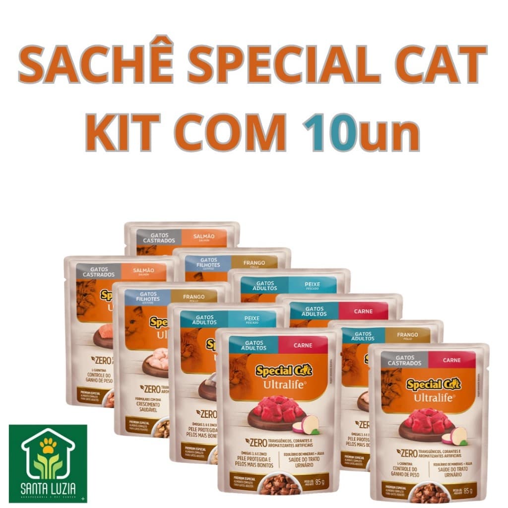 SACHE SPECIAL CAT KIT COM 10 UNIDADES