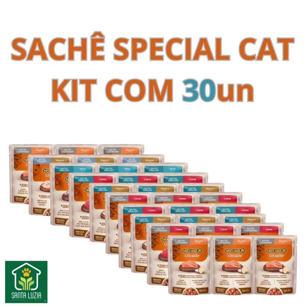 SACHE SPECIAL CAT KIT COM 30 UNIDADES