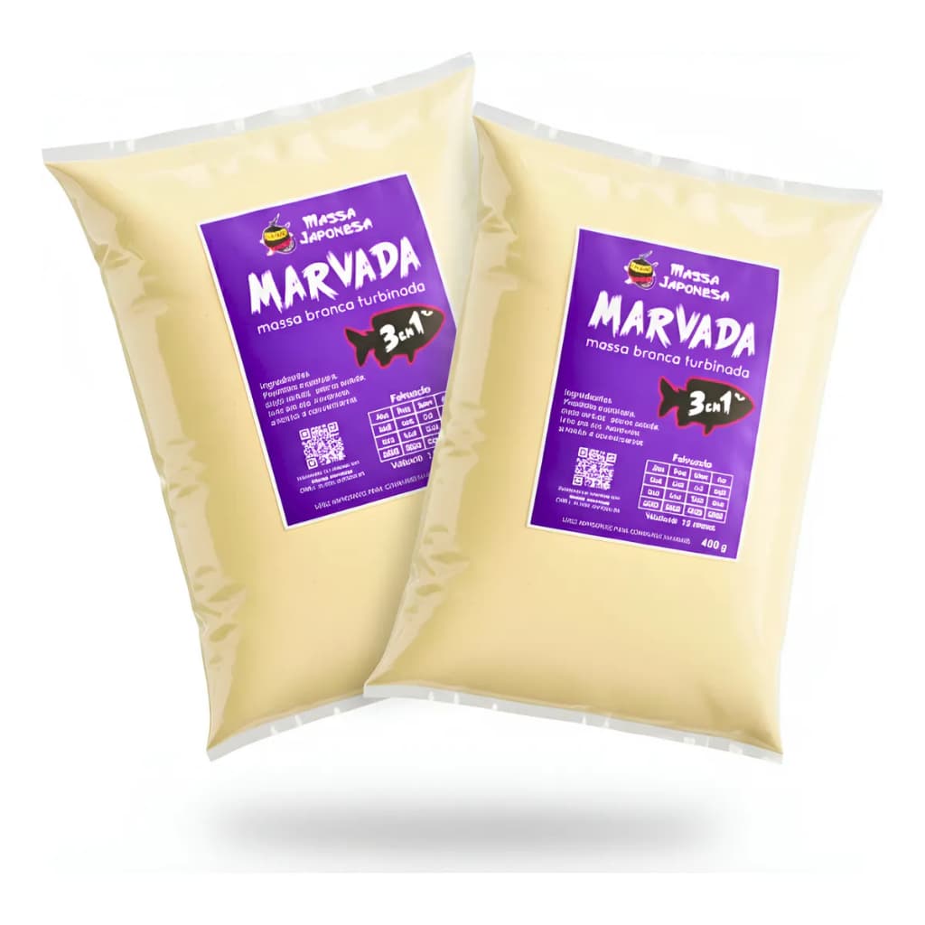 Kit C/ 2 Massas Marvada 3 Em 1 - Massa Japonesa (800g) Pesca