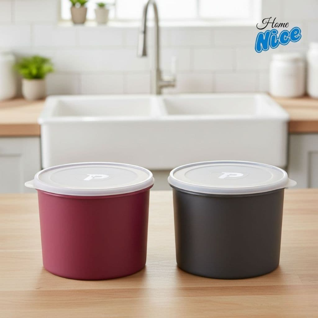 Kit 2 Potes Organizadores Premium Redondos 2,7 L – Plástico Resistente
