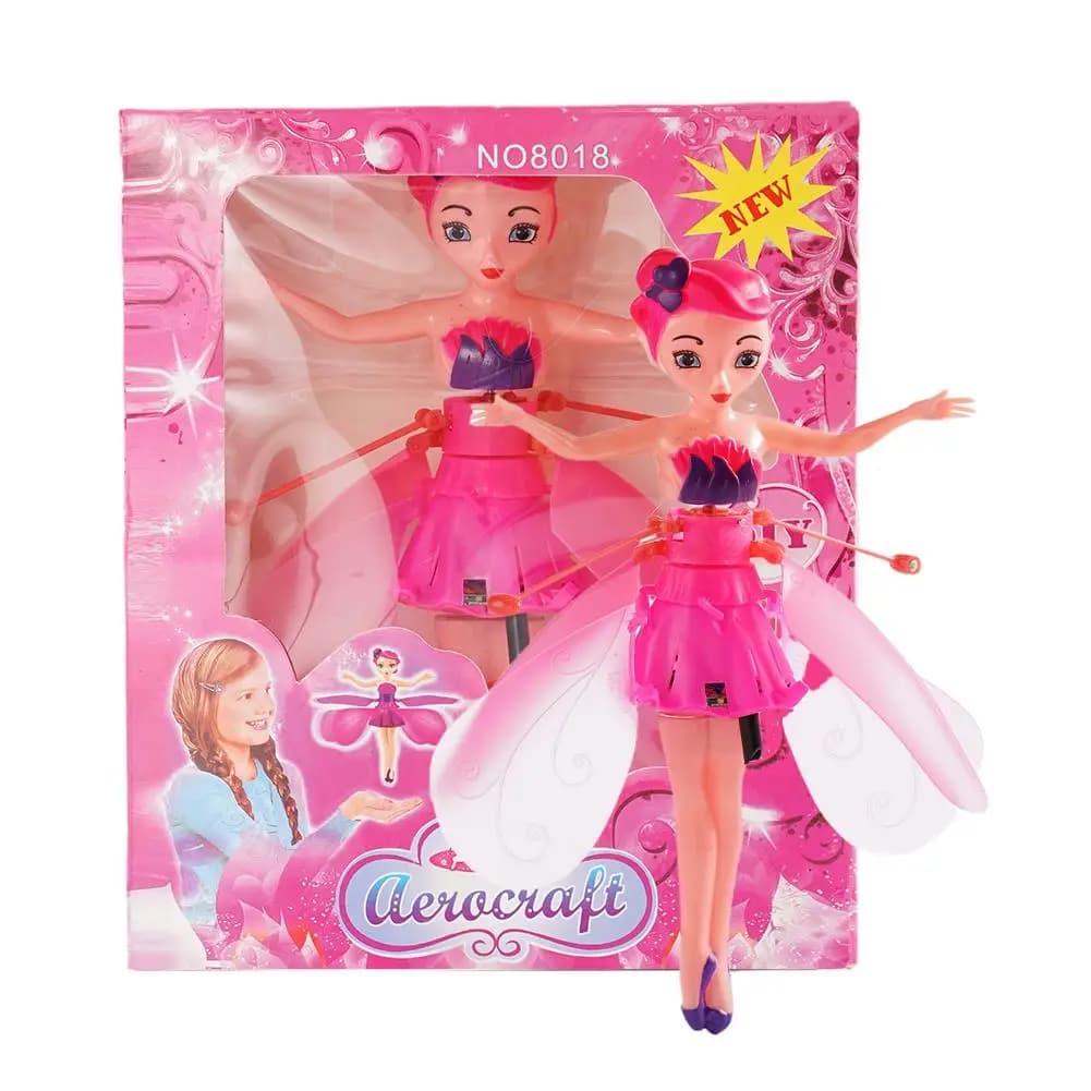 Boneca Fada Voadora com Sensor de Mão - Brinquedo Drone Fadinha Mágica voa Sozinha Menina