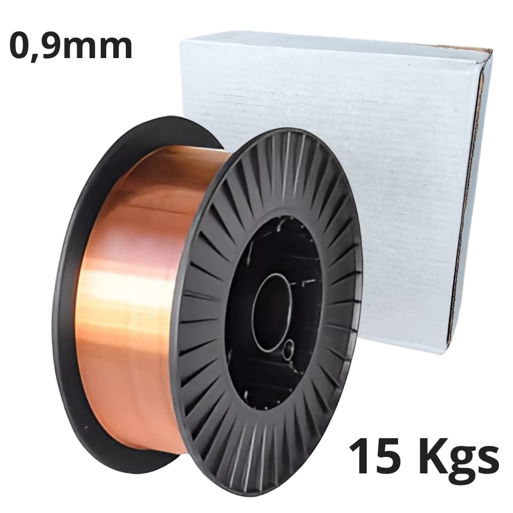 Arame Solda Mig 0,9mm cobreado 15Kg
