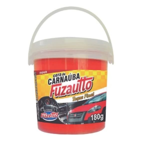 Cera Revitalizadora Carnaúba Fuzetto 180g plástico seco,borracha,para-choque