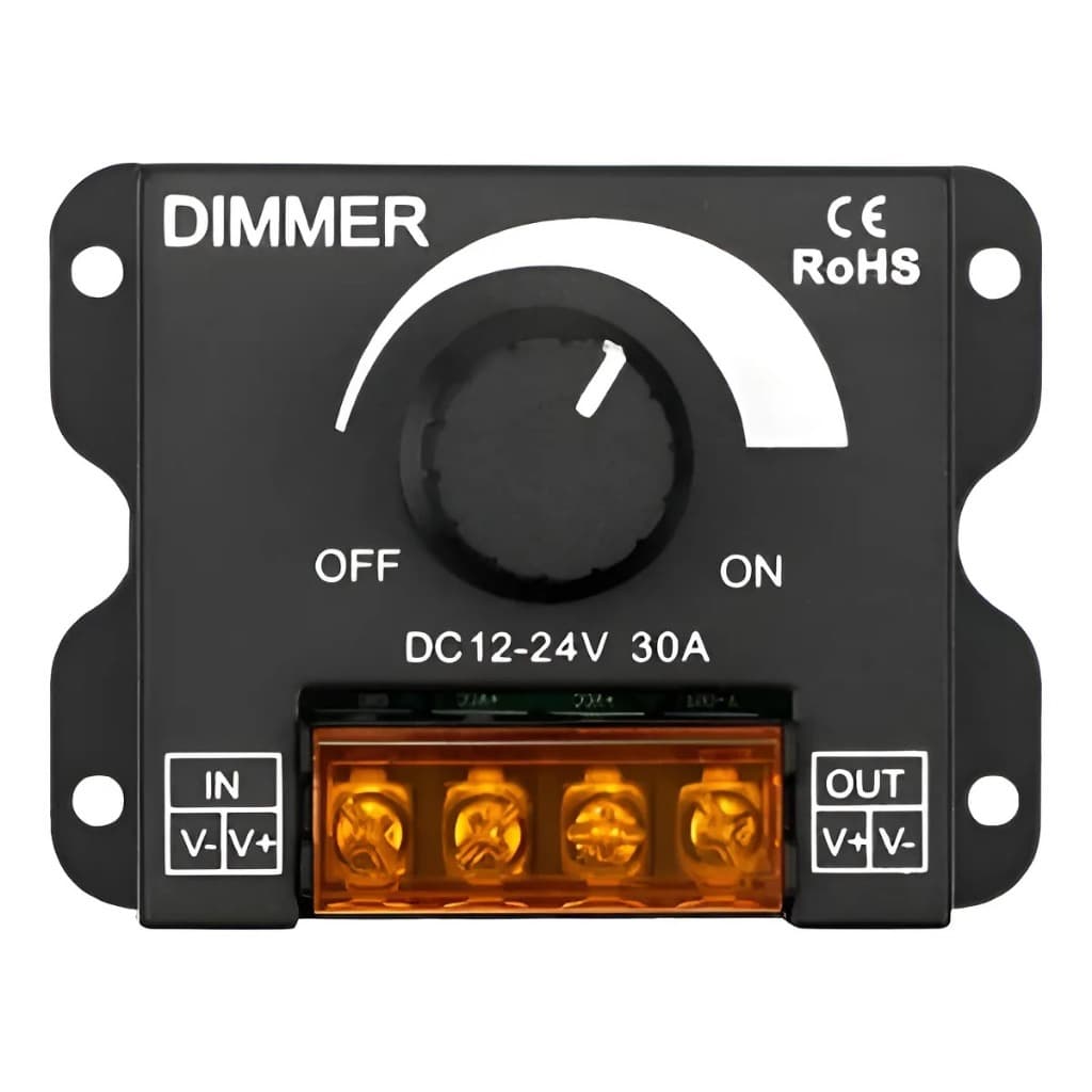 Dimmer controlador Para Fita Led 12v E 24v 30a Cor