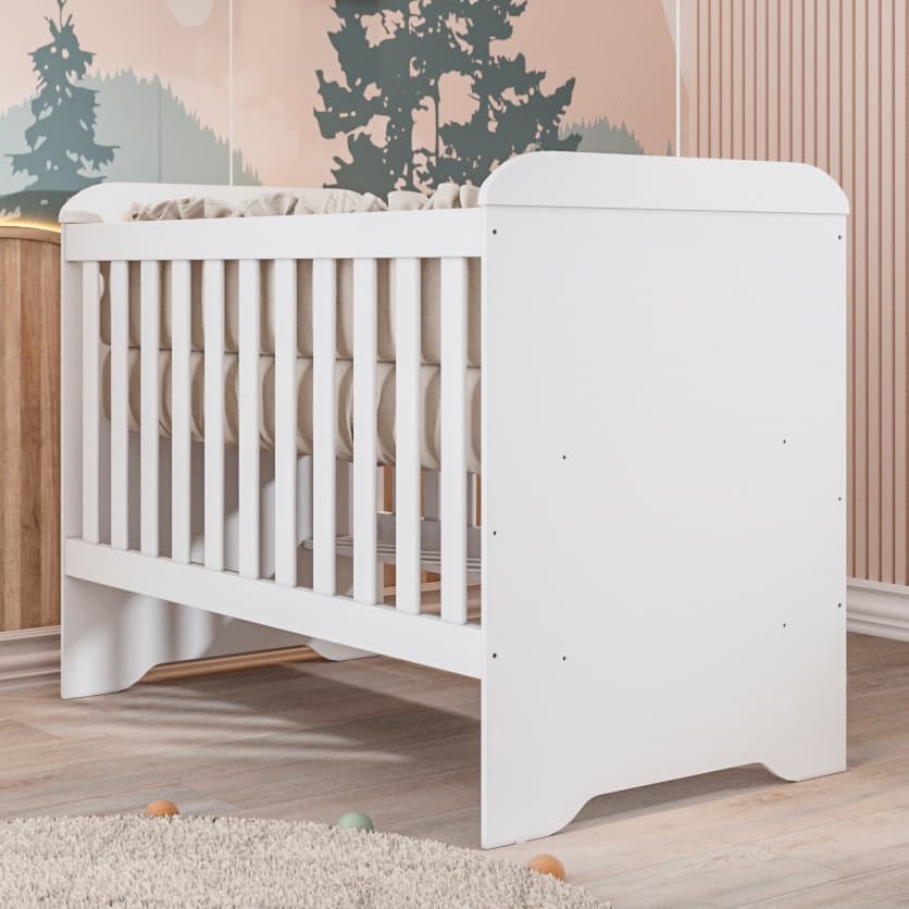 Berço Americano 3 em 1 Mini Cama Mini Sofá Gabrielle MDF Branco