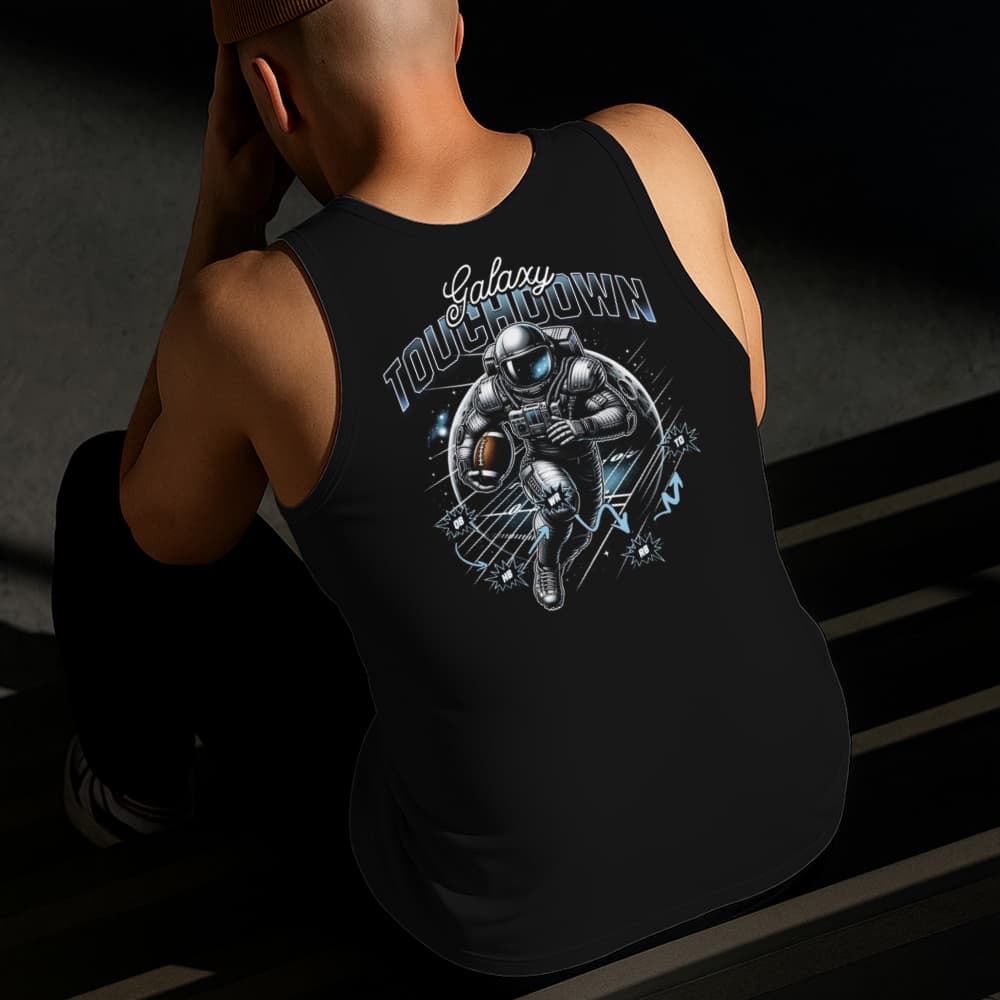 Camiseta Regata Masculina Estampada Astronauta Futebol Algodão Estilo Conforto Diário Tamanho P GG