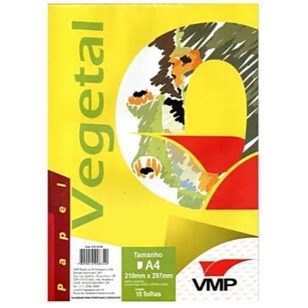 PAPEL VEGETAL A4 10 folhas VMP PAPEL ESCOLAR