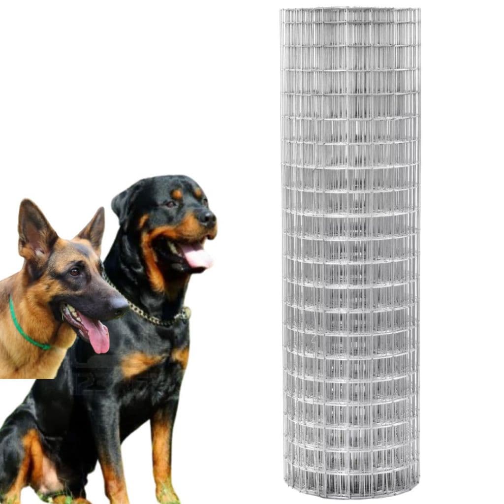 Tela Cerca para Cachorro Gato Malha 5x5cm 1M de altura Reforçada Galvanizada Canil Gatil