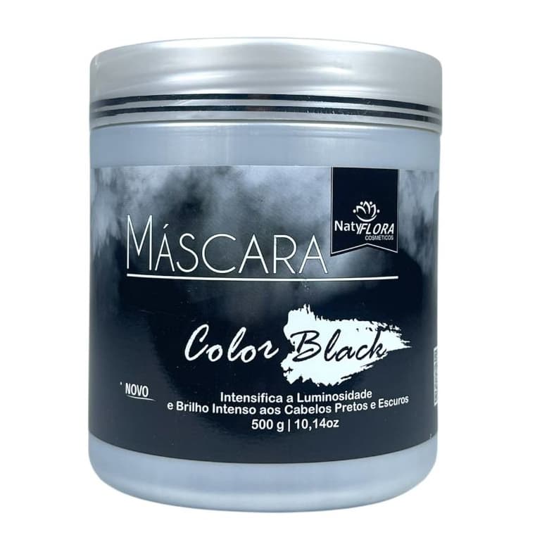 Máscara Color Black Brilho Intenso e Luminosidade NatyFlora