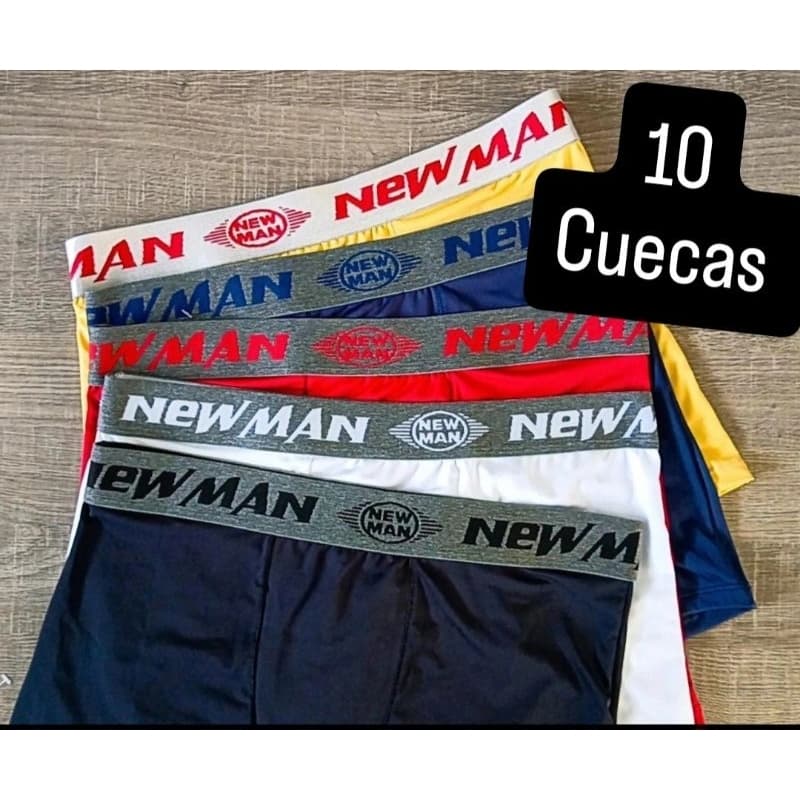 kit com 10 Cuecas boxer Premium Aldulto em microfibra