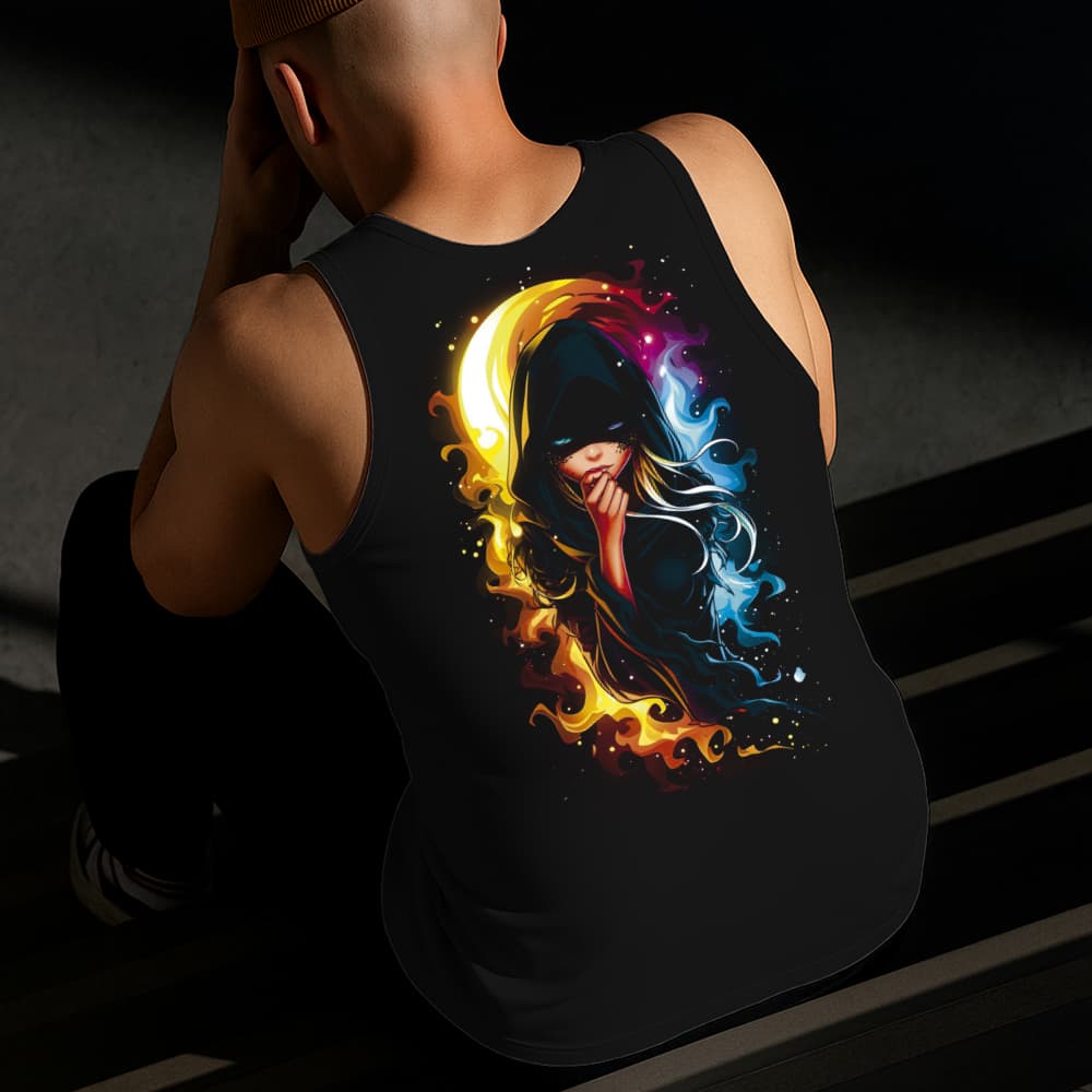 Camiseta Regata Masculina Estampada Personagem Fogo 100% Algodão Estilo Conforto Diário Do Tamanho P ao GG
