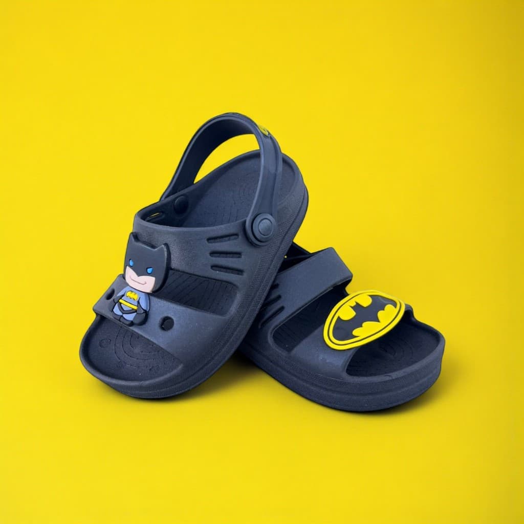 Papete Infantil Para Menino Batman Sandália Papete Chinelo Antiderrapante Confortável Leve Estilosa