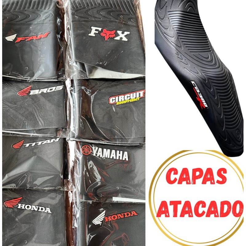 KIT ATACADO CAPA DE BANCO PARA MOTO TITAN 125 150 160 START BROS YBR CB30 personalizada.