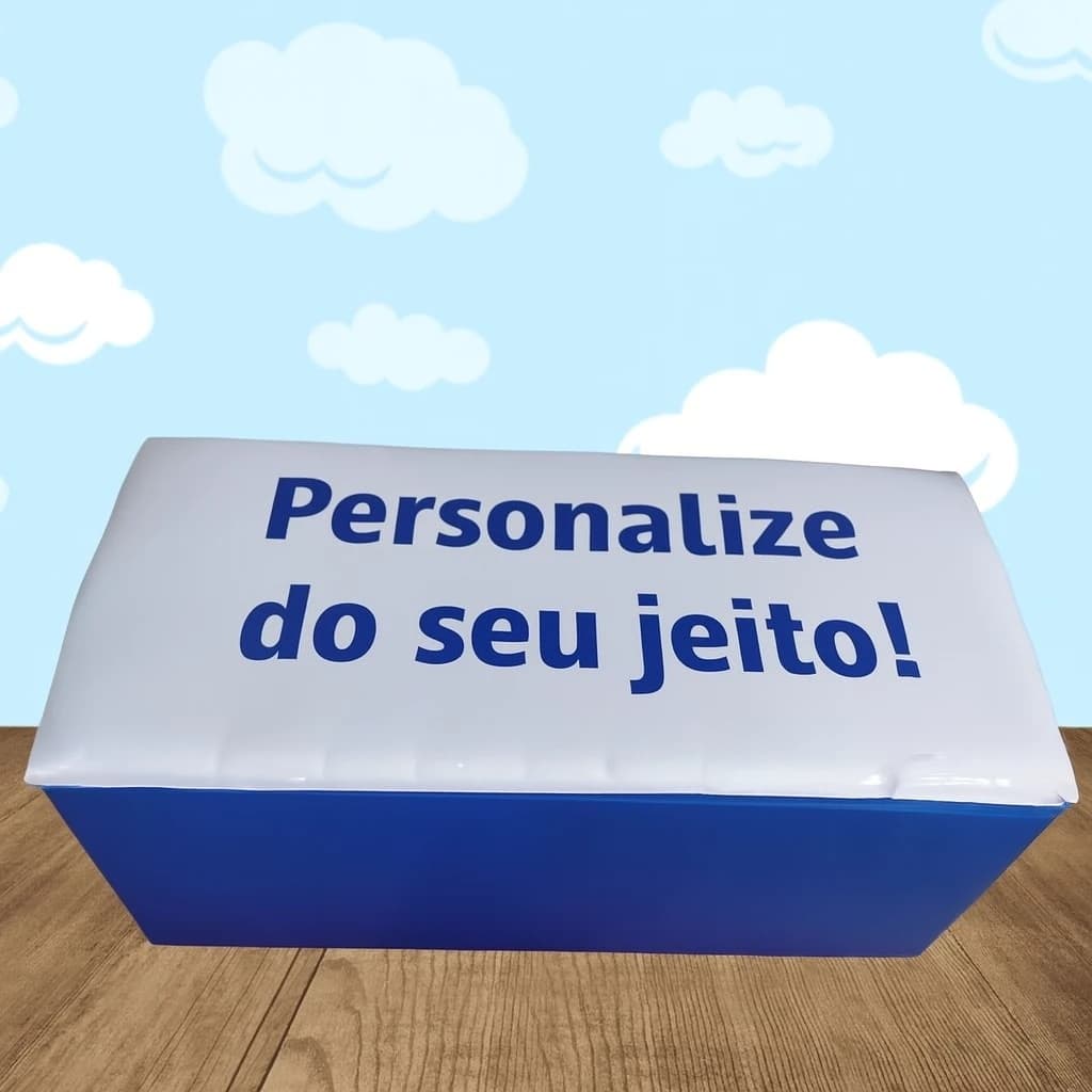 Baú infantil Personalizado Do Seu Jeito Puff baú guarda brinquedos 90 cm decorado puff organizador