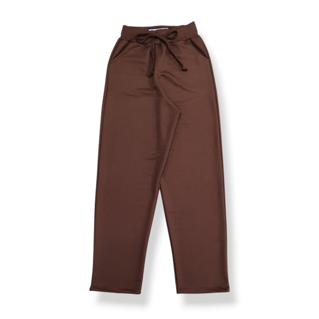 Calça Wide Leg Moletom Bolso Soltinha Corpo Confortável Moda Feminina Aerolook