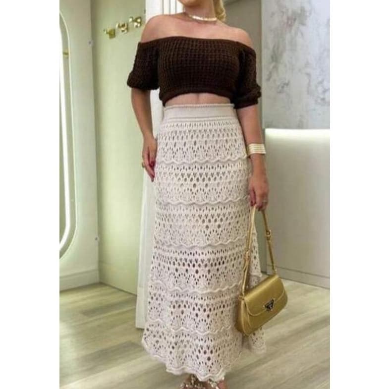 Saia Longa em Tricot Elegante