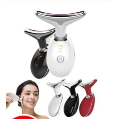 Portátil Beleza Pele Firmeza Pescoço Led Vibração Fóton Levanta A Anti-Rugas Remover Massageador LUIZA