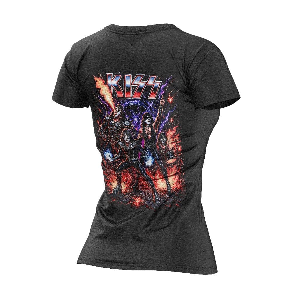 Camiseta Feminina Banda Kiss Algodão Premium