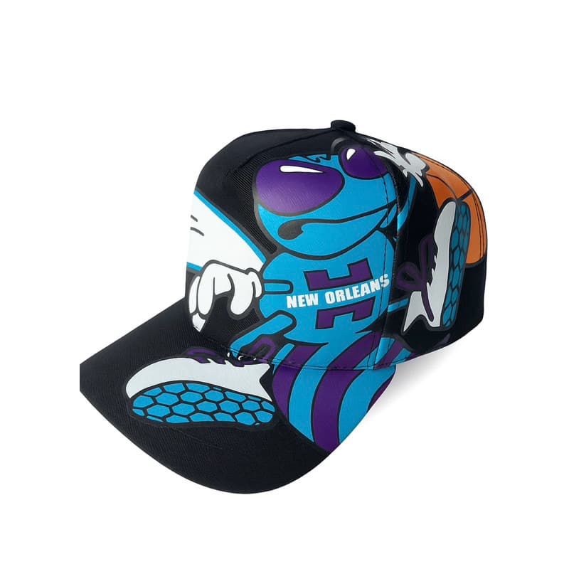 Boné Preto Charlotte Hornets nostalgia anos’90 retrô ajustável