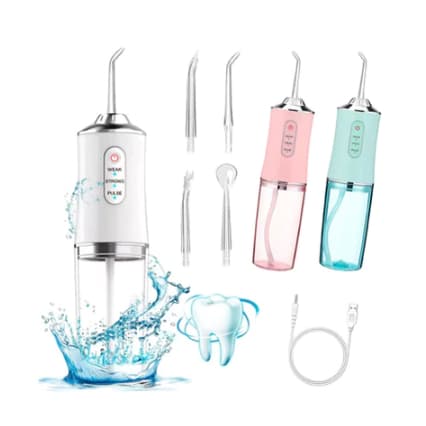 Irrigador Oral Fio Dental Portátil Para Viagem Em Casa 3 Modos De Limpeza 220ML LUIZA