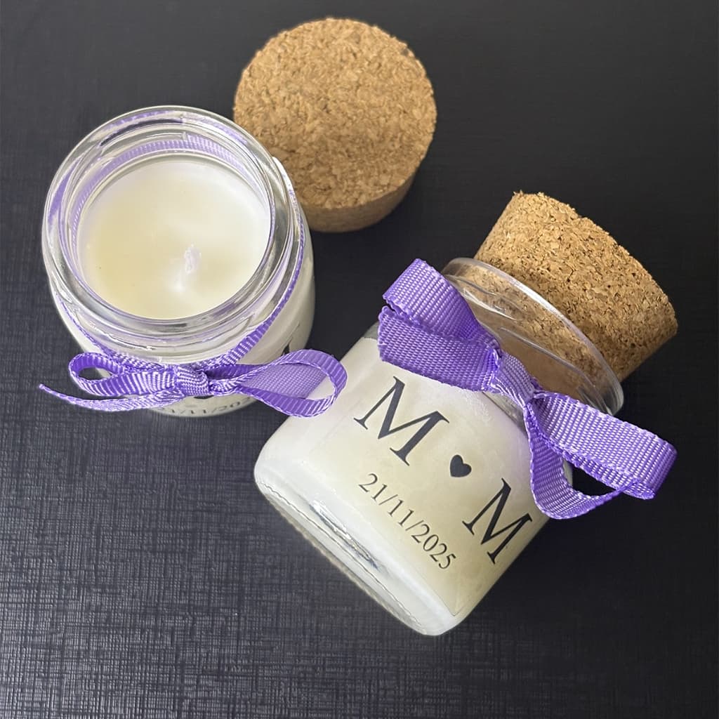 Kit 10 Mini Velas Aromáticas Perfumadas Lembrancinha De Casamento Inesquecível Personalize