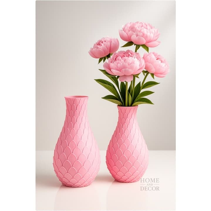 Kit 2 Vasos Decorativo em Forma de Pinha 3D – Vaso Moderno para Sala, Escritório e Decoração Natural
