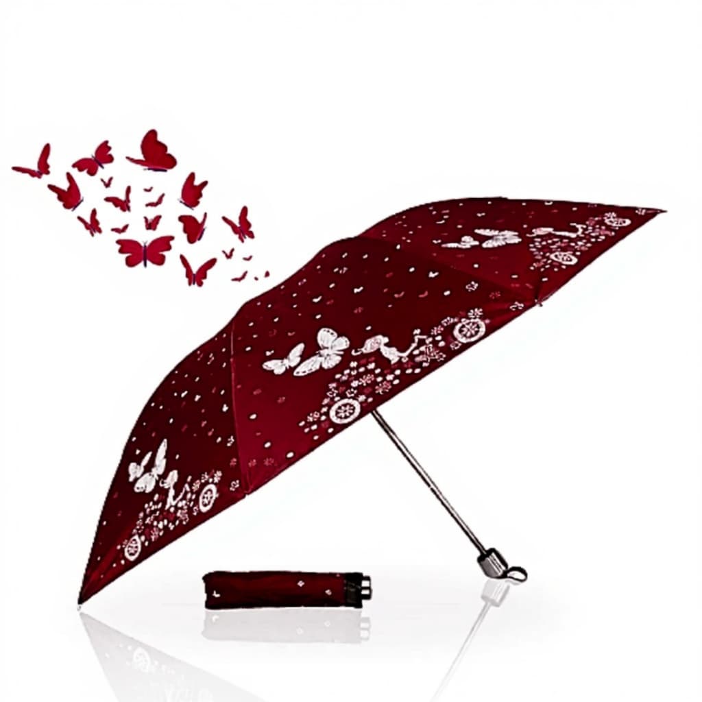 Guarda Chuva Sombrinha Dobravel Forte Com Uv Protetor Solar Com Estojo Guarda Sol