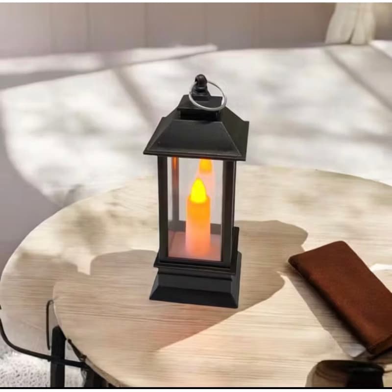 Mini luminária vela led luz amarela natal festa mesa decoração natalina aconchegante e charmosa