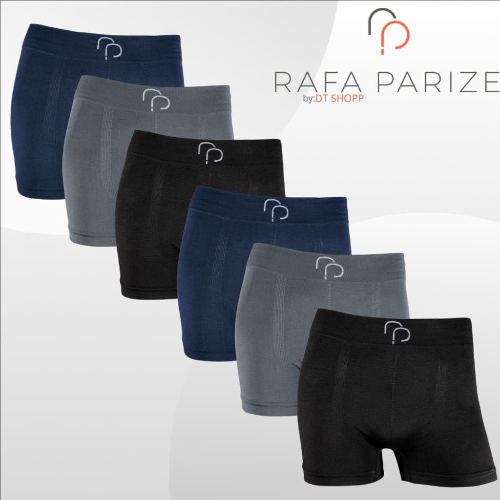 Kit 6 Cuecas Boxer Sem Costura em Microfibra RP