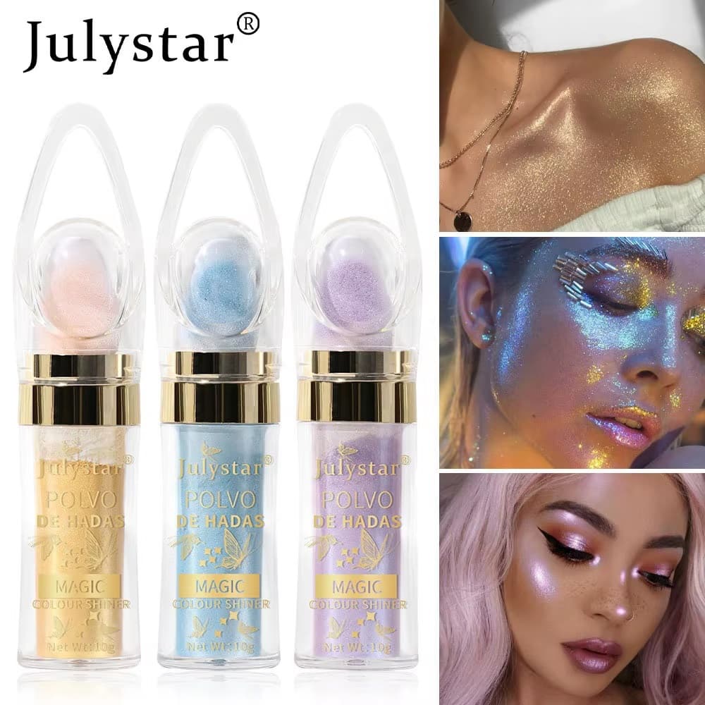 Polvo de Hadas Iluminador em Pó Glitter Longa Duração - JULYSTAR