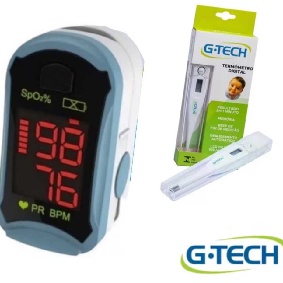 Oxímetro Digital Para Dedo da G-tech Led  Branco/azul