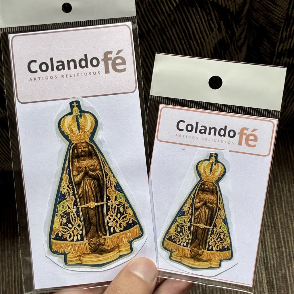 Adesivo Nossa Senhora Aparecida Alto Relevo Flexível Adesivo Religioso Alta Qualidade Resinado