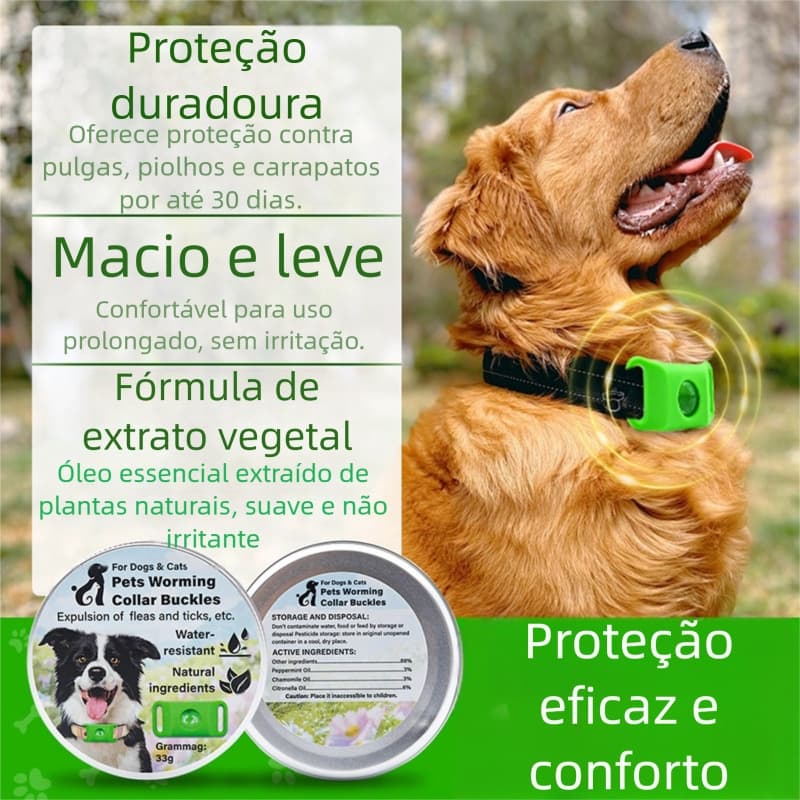 4 Pack Pingente de Cápsula Anti-Pulgas e Anti-Carrapatos,Compatível com todas as raças de cães,À Prova d'Água