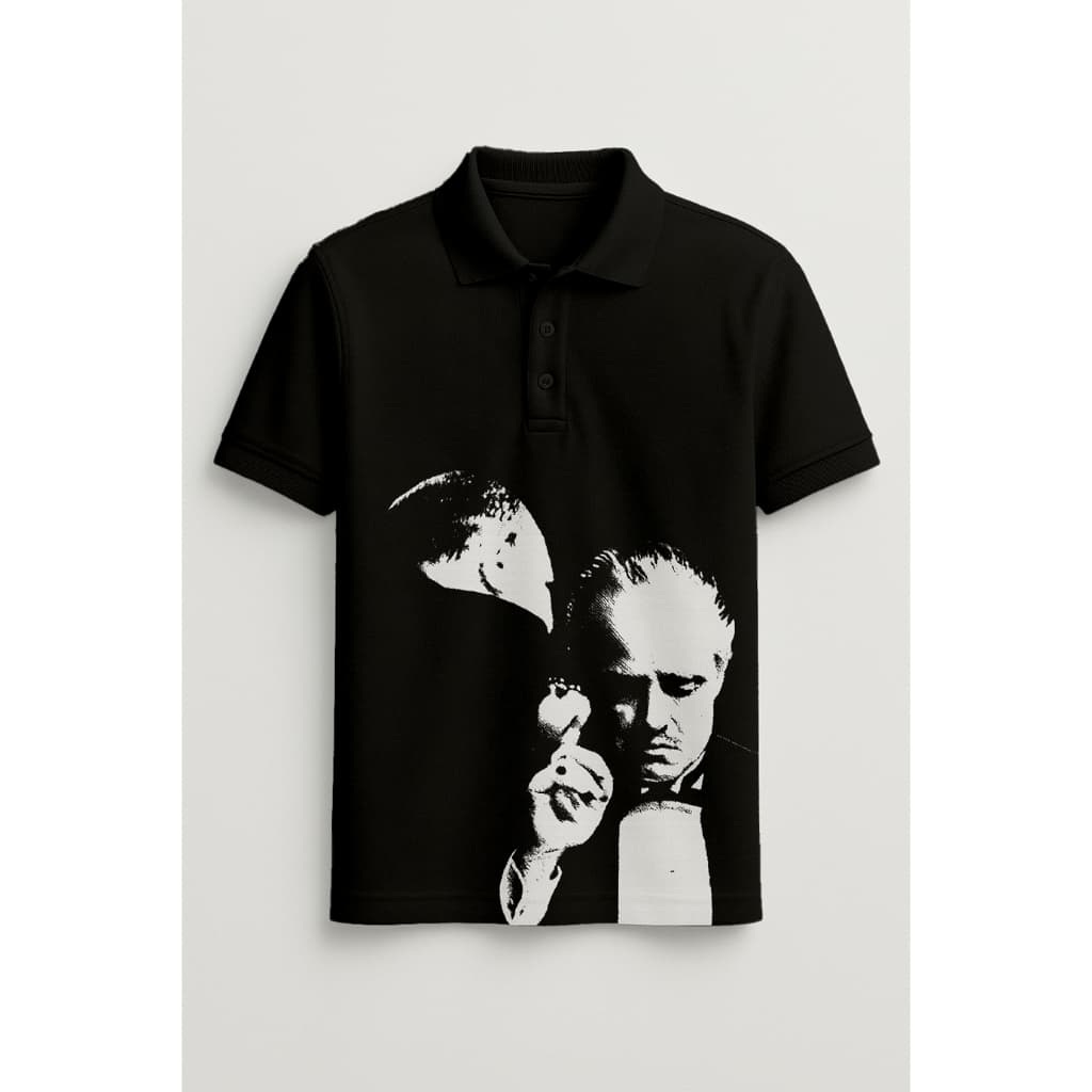 Camisa Polo Piquet O Poderoso Chefão Don Corleone Streetwear