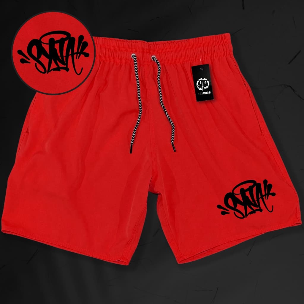 Bermuda Esportiva de Elastano Masculina - SYNAWOLRD 01 - Academia Corrida Street