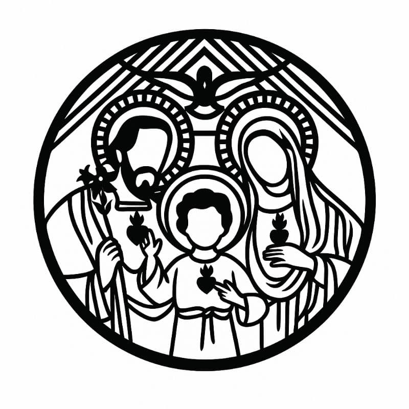 Mandala religiosas mdf 3mm católicos menino Jesus decoração pintado preto 50 Diâmetro