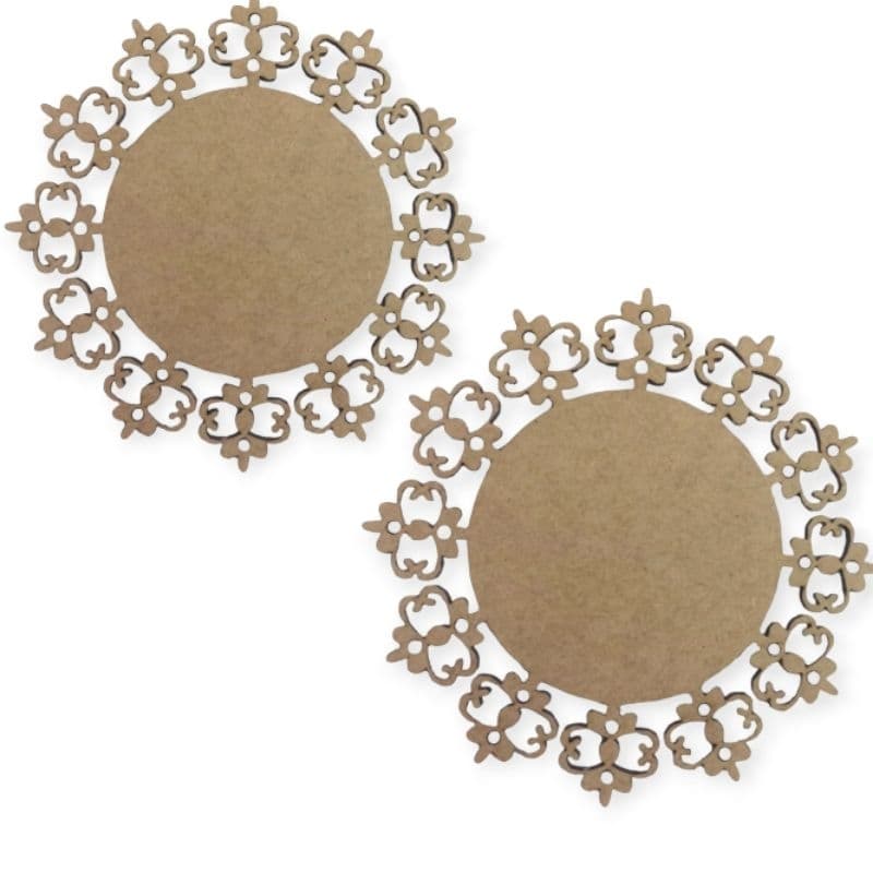 Kit 10 Mandalas mdf cru 15x15 decoração 3mm